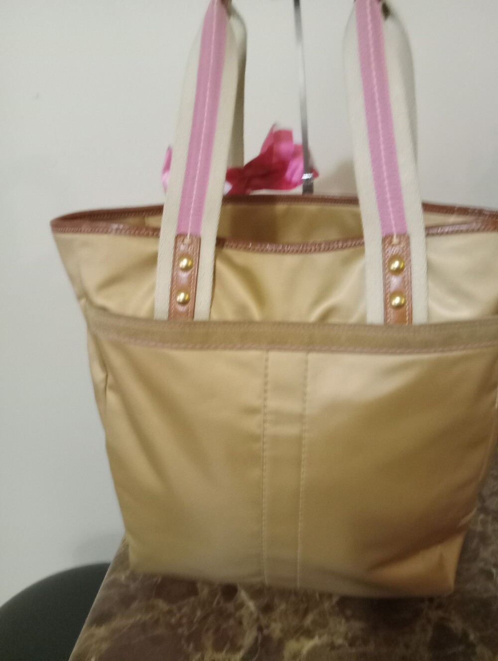 Coach 06 Hampton Satin/Leather EUC - Picture 10 of 14